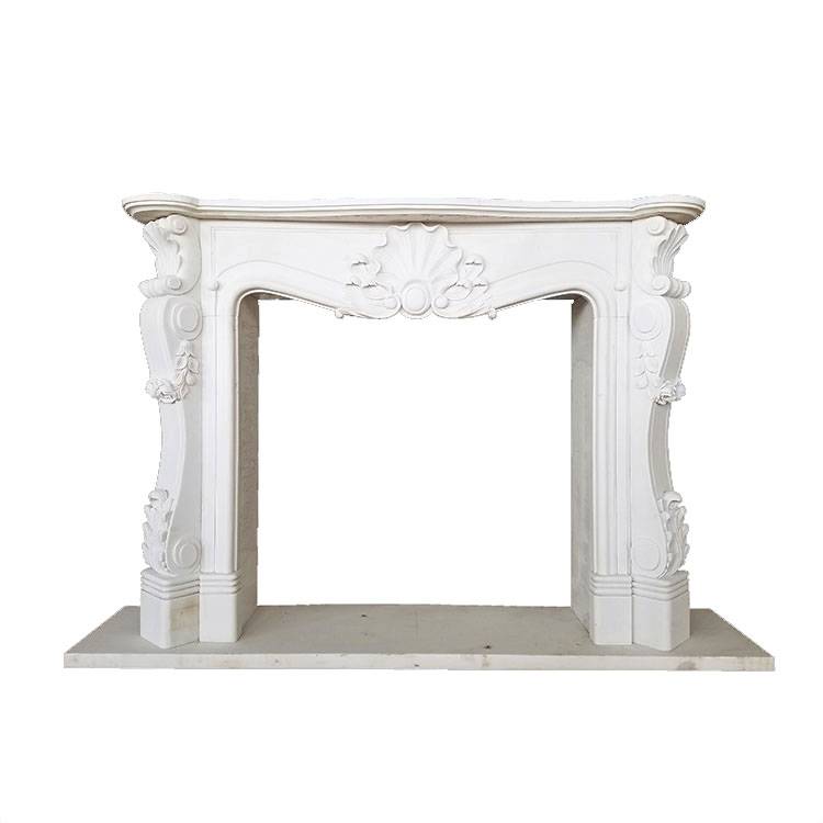 Artificial mantel indoor stone fireplace frame