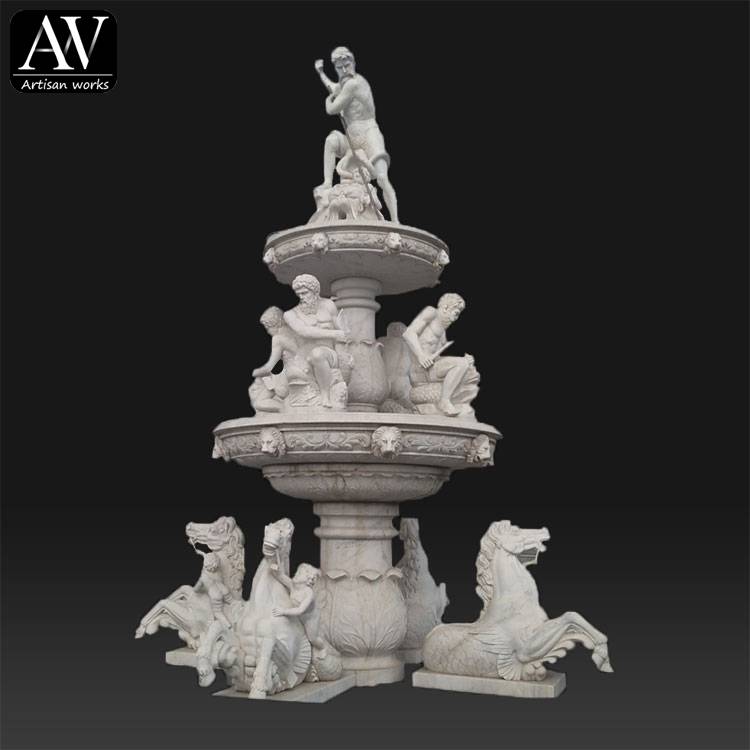 Marble stone carved outdoor  indian water fountain