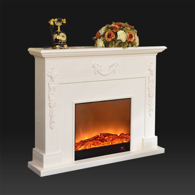 European Indoor Home Decorative Type Resin 2 sided electric fireplace