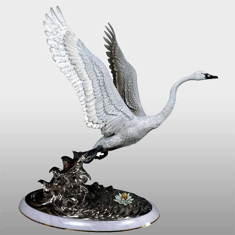 China hot sale brass swan sculpture for high quality