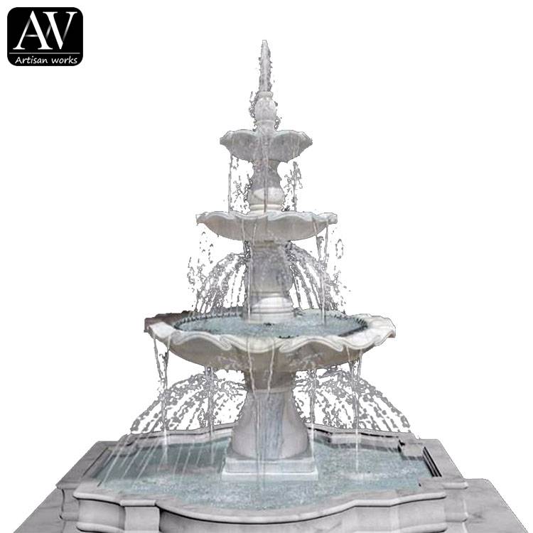 Marble stone carved outdoor moving rotating granite ball fountain