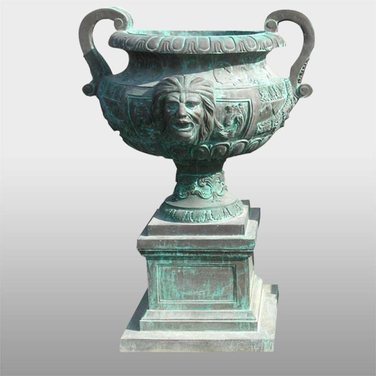 Good Quality Architectural Sculpture – Home decorative cast antique brass flower vase – Atisan Works