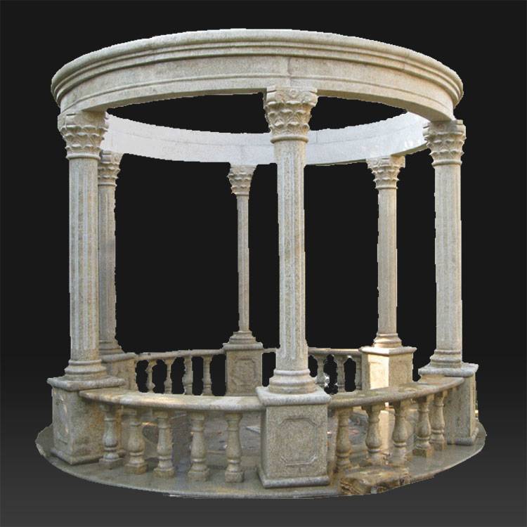 Roman style carved italian gazebo with pillars