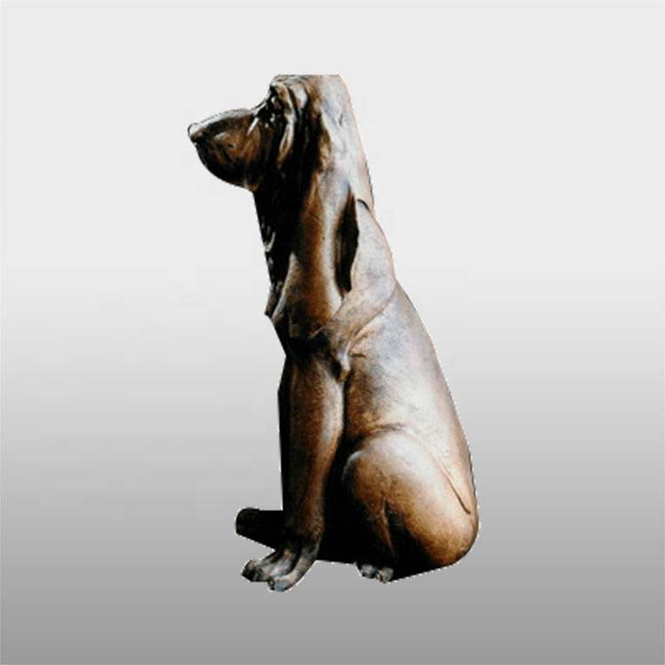 OEM Manufacturer Bronze Nude Man Sculpture - Outdoor garden decoration animal sculpture life size bronze dog statue – Atisan Works