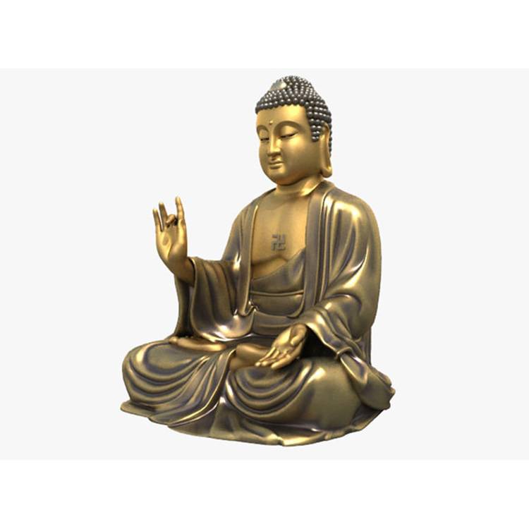 Metal art large bronze buddha statue with bracelet for sale