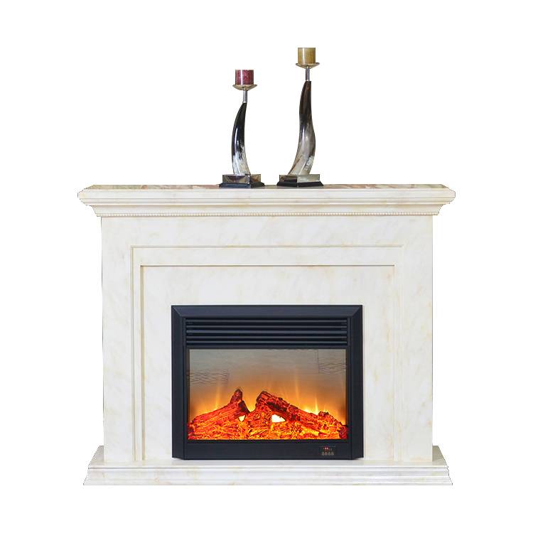Classical hand carved fiberglass wholesale electric fireplaces with heat