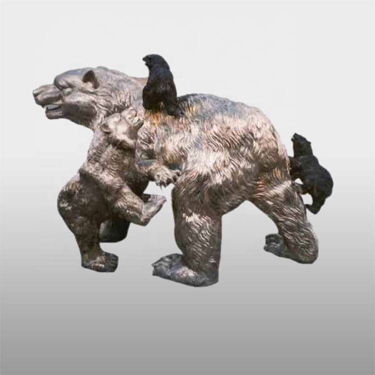 Popular large life size bear shape famous bronze sculptures