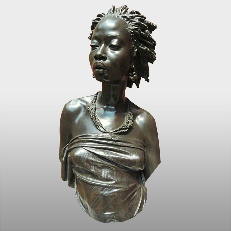 Chinese Professional Bronze Bronze Statues - Garden decor antique female head sculpture – Atisan Works