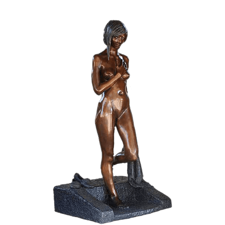 human garden or home decor nude female  figure bronze woman sculpture