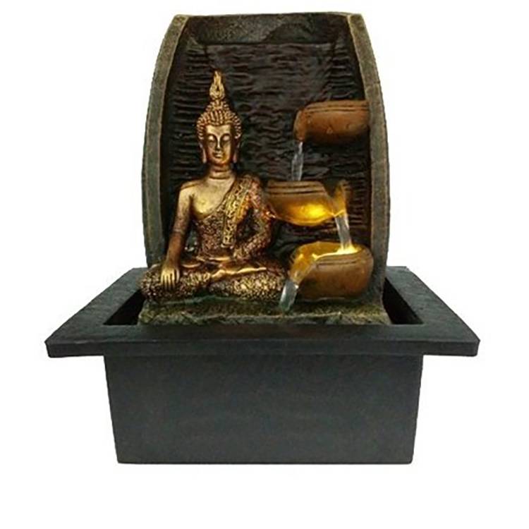 Factory Free sample Bronze Art Deco Lady Statue - Outdoor or indoor  Bronze Waterfall buddha fountain – Atisan Works