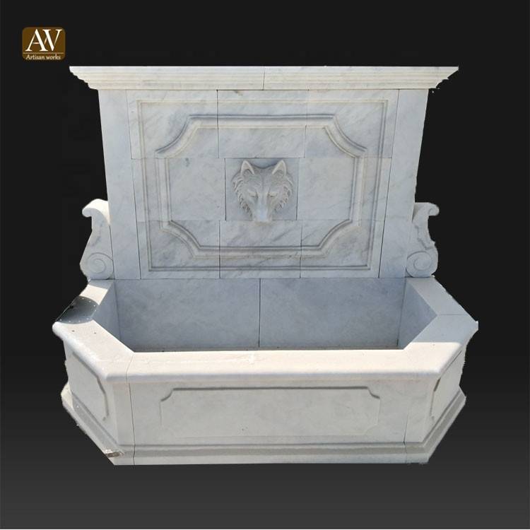 Custom made marble sculpture decorative italian wall fountain