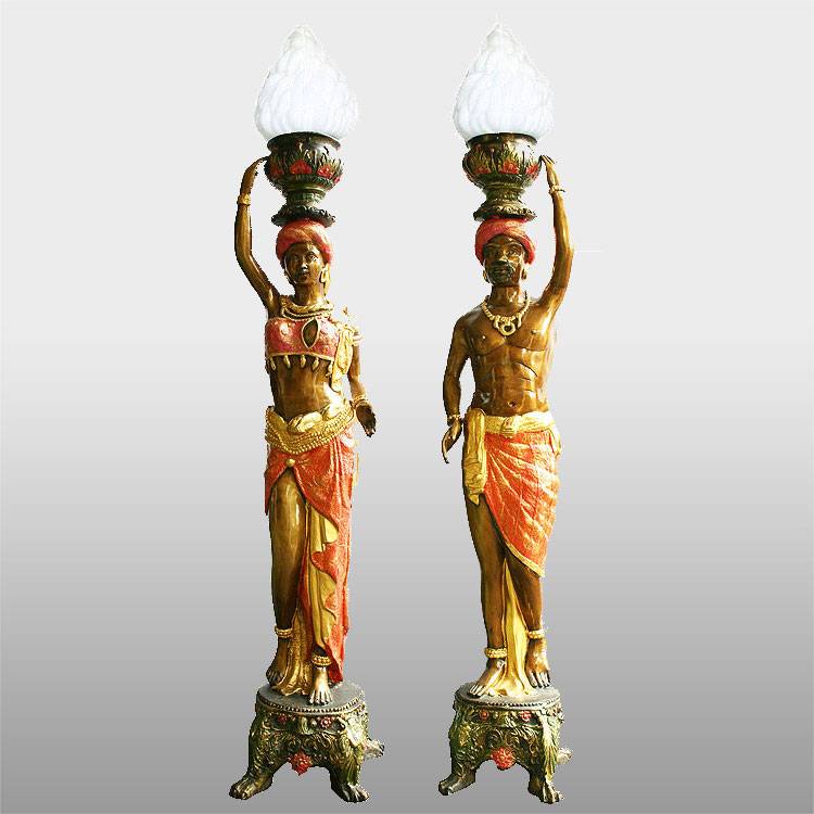2018 Good Quality Painted Bronze Sculpture - Simple beautiful classic garden standing lamp – Atisan Works