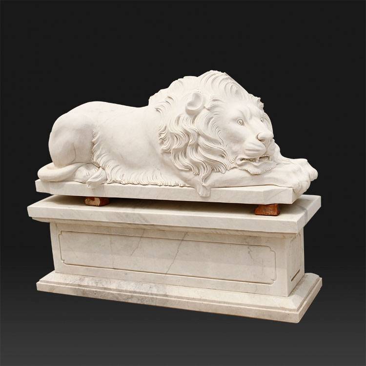 Life size garden decor stone lion sculpture for sale