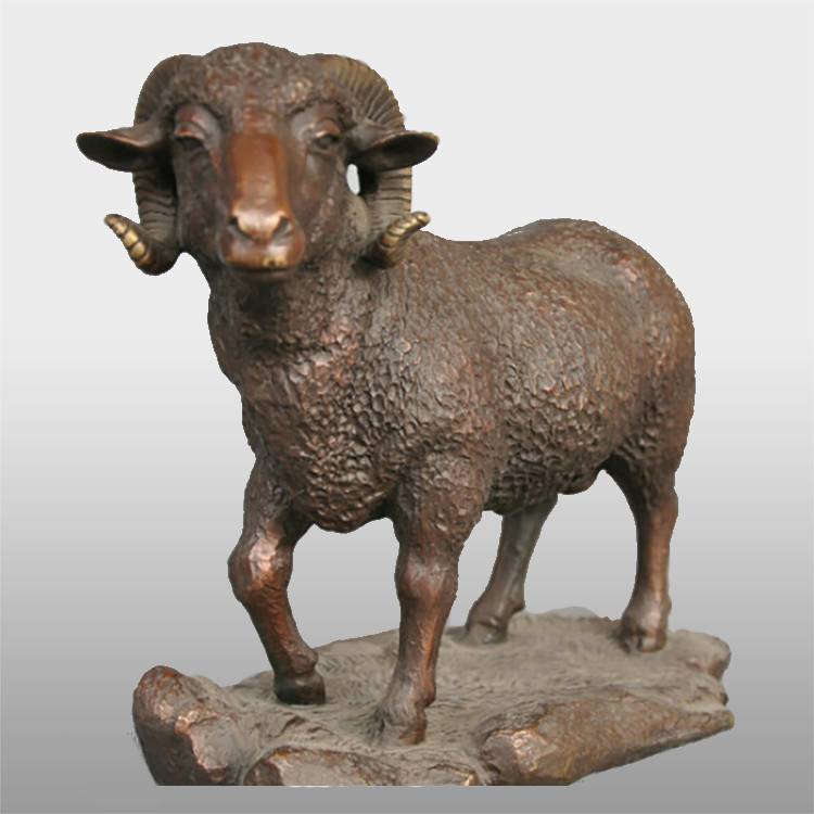 Life size bronze antelope sculpture bighorn sheep statue for garden