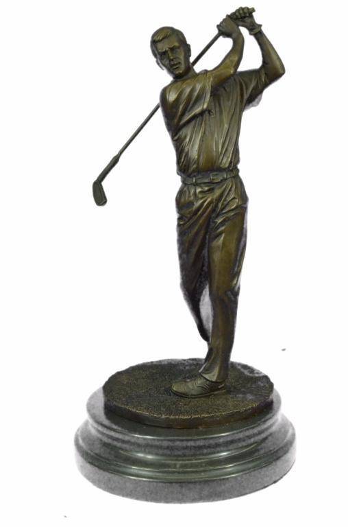 Factory price Large outdoor park decoration figure sculpture life-size brass and bronze golf statue on sale