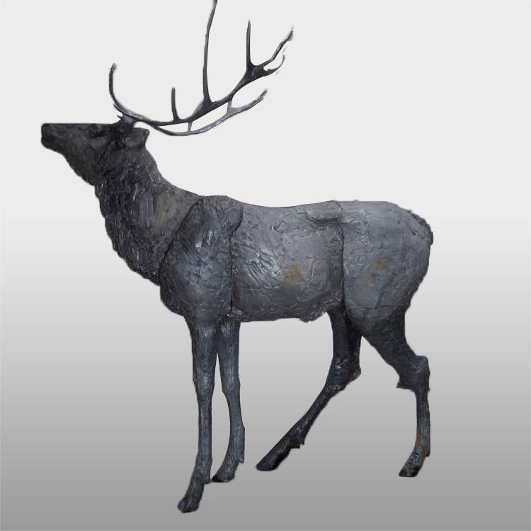Garden sculpture life size modern bronze deer statue