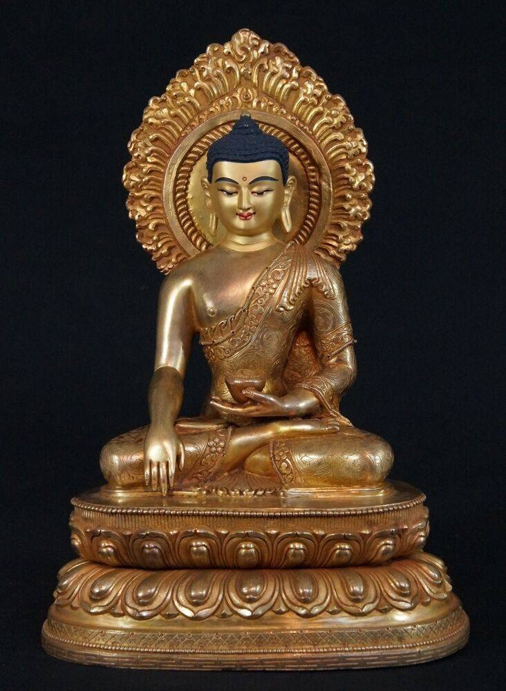 Religious craft casting large life-size antique bronze praying Buddha statues on sale