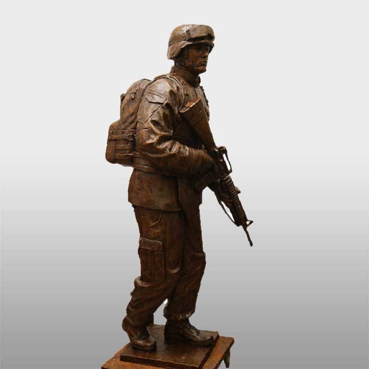 Renewable Design for Bronze Female Statues - life size park small decor large size bronze soldier statues – Atisan Works