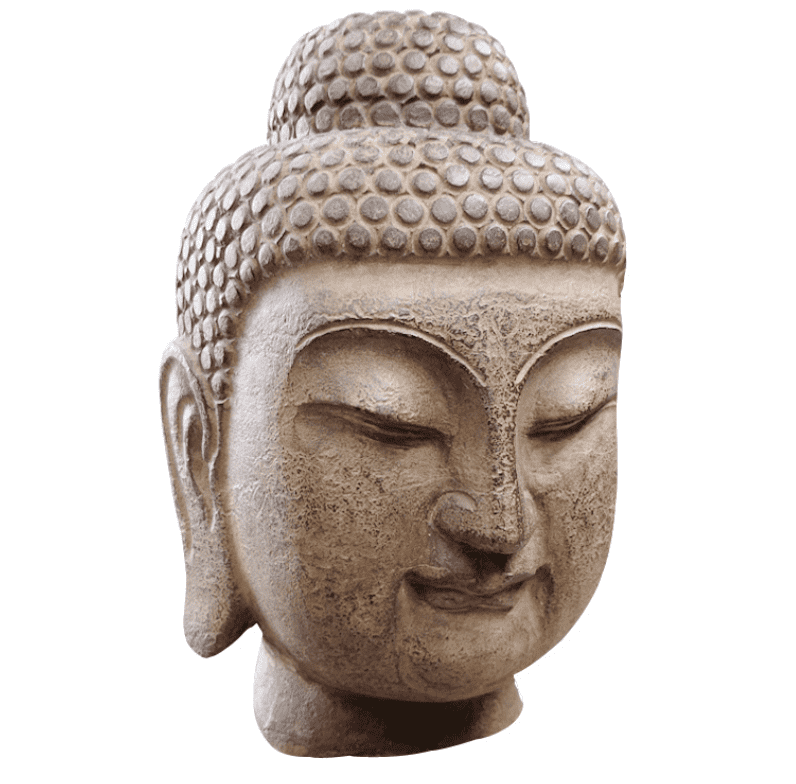 Natural stone marble buddha head statue for sale