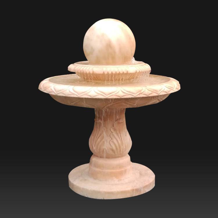 Ornaments outdoor stone garden round floating ball water fountain
