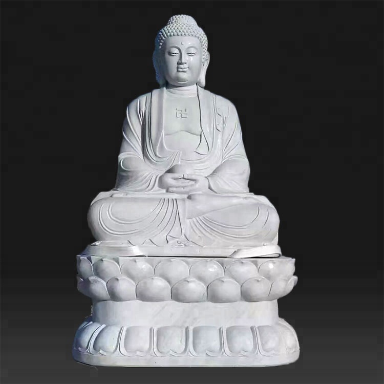 Buy outdoor garden tall marble buddha statue