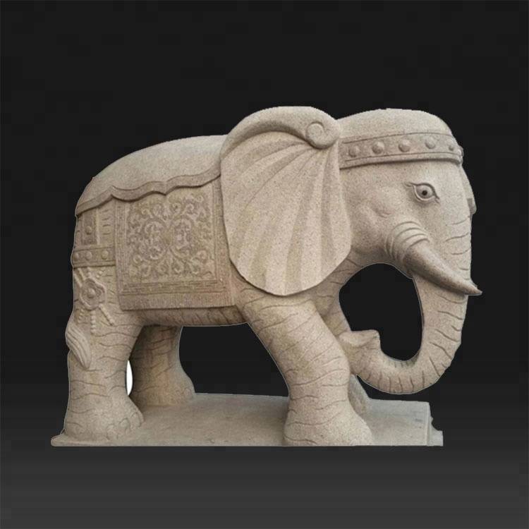 Indian outdoor white marble elephant statue for sale
