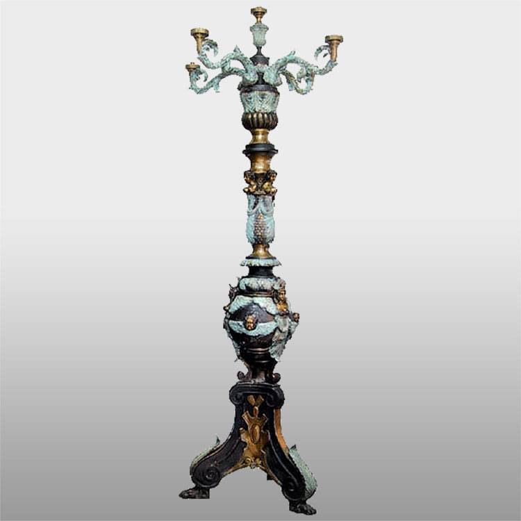 Decorative brass lamp post for sale