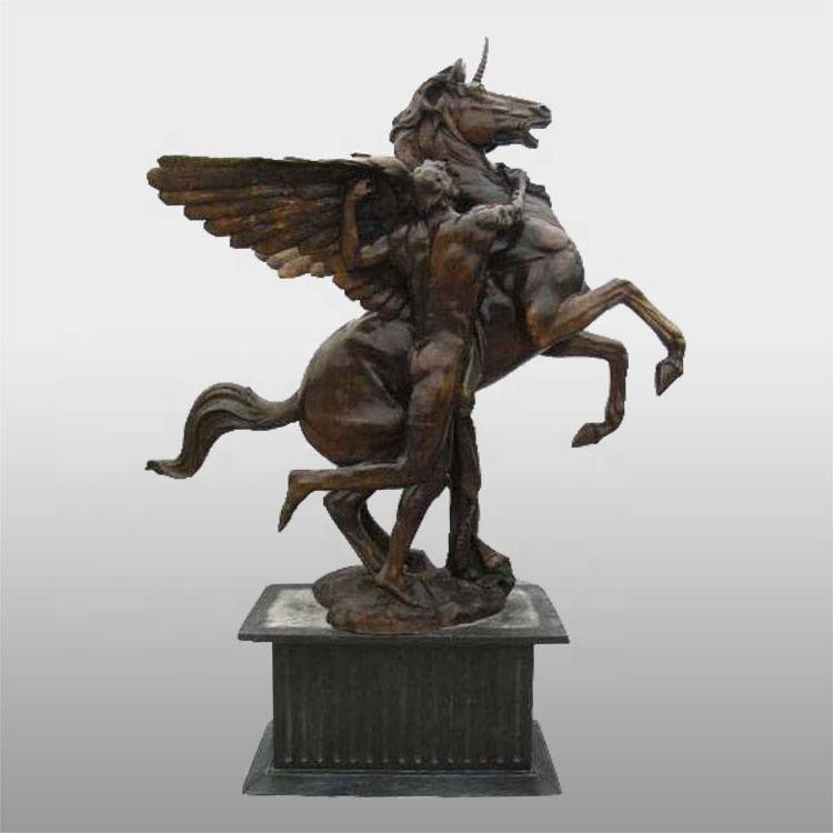 Cheap PriceList for Large Bronze Angel Statues Sculptures - Custom life size outdoor Decoration bronze winged horse sculpture – Atisan Works