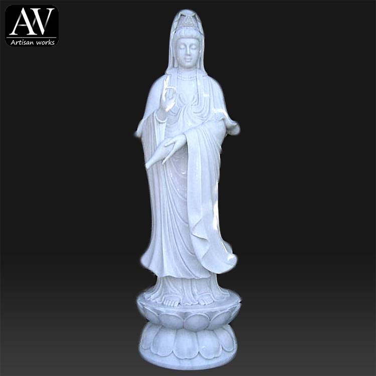 Hand Carved Outdoor Decorative Large Granite Buddha Lady Statue