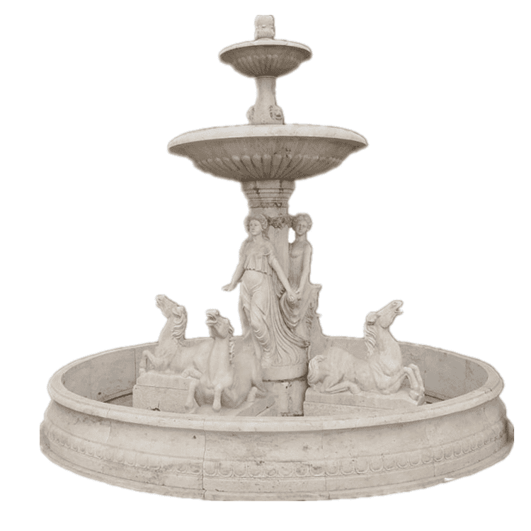 100% hand carved outdoor garden decoration sculpture white marble water fountain