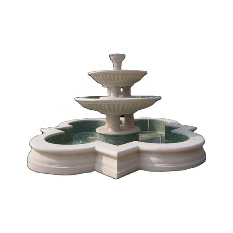 Outdoor decorative Marble fairy and Virgin Mary Water Fountain for Garden
