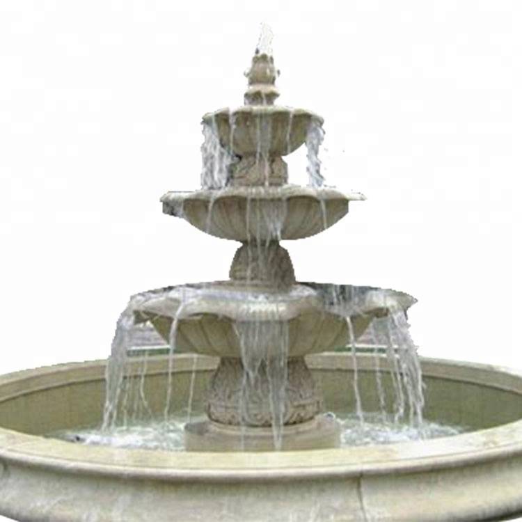 Wholesale exterior dubai big 3 tier  marble cold outdoor water fountains