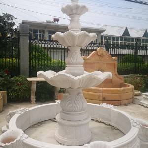 Modern natural stone garden used marble outdoor water fountains for sale