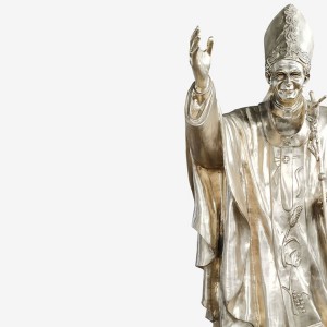 Life size Pope John Paul bronze statue