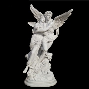 Greek Marble Statue Of The Myth Of Psyche And Eros Holding Together