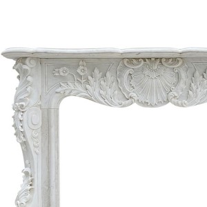 Rococo Marble style white Fireplace Surround