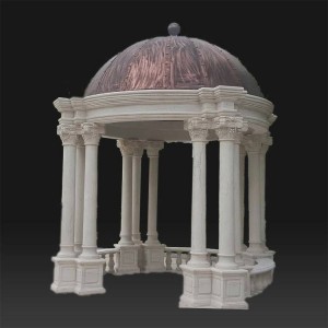 Marble Gazebo With Iron Dome Roof