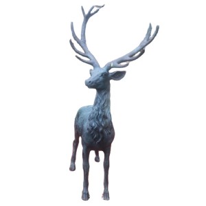 Outdoor garden decration large size bronze deer sculpture