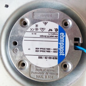 Kipas kompak sentrifugal AC (asupan tunggal) -RER160-28/56S