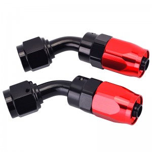 16FT 12AN Nylon Braided Fuel Hose CPE Fuel Line Kit Black/Red