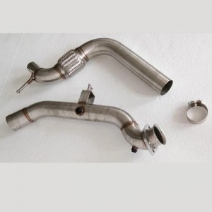 SS 3″ Catless Exhaust Exhaust Downpipe For 15-16 Ford Mustang Ecoboost 2.3T