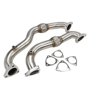 Heavy Duty Polished Up Pipes No EGR For 2008-2010 Ford 6.4L powerstroke Diesel