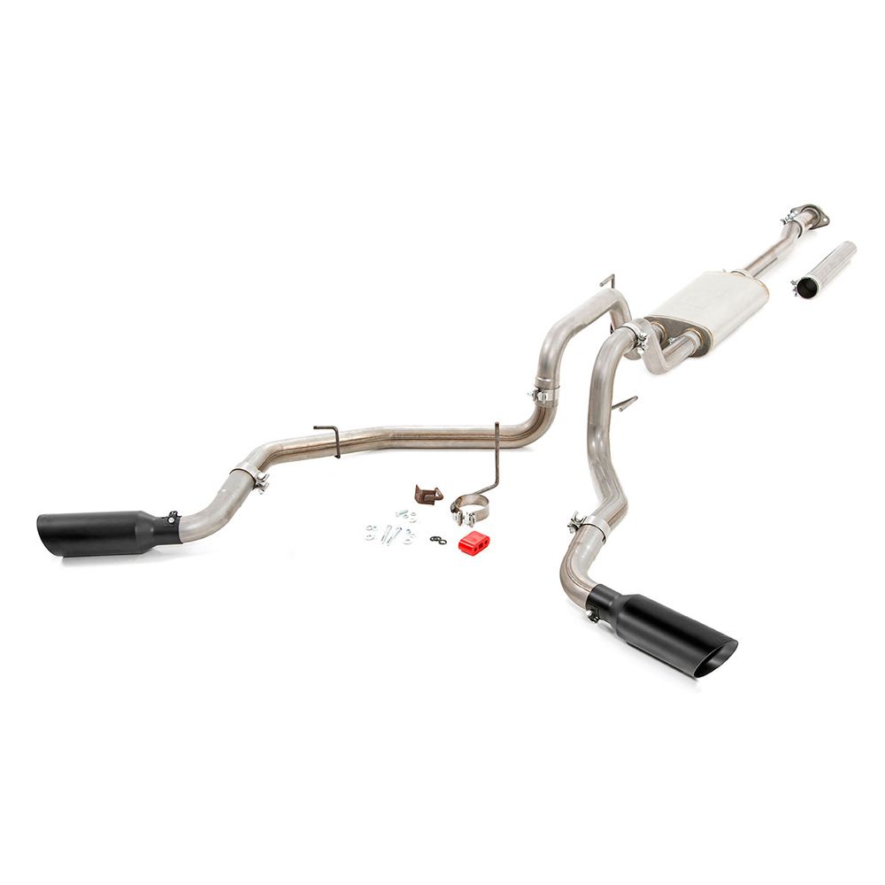 CatBack Exhaust System Dual Exit With Black Tips For 2.7/ 3.5/ 5.0L F-150 2015-2022 Featured Image