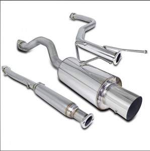 FOR 92-00 HONDA CIVIC 2DR/4DR 4″ ROLLED MUFFLER TIP CATBACK EXHAUST SYSTEM