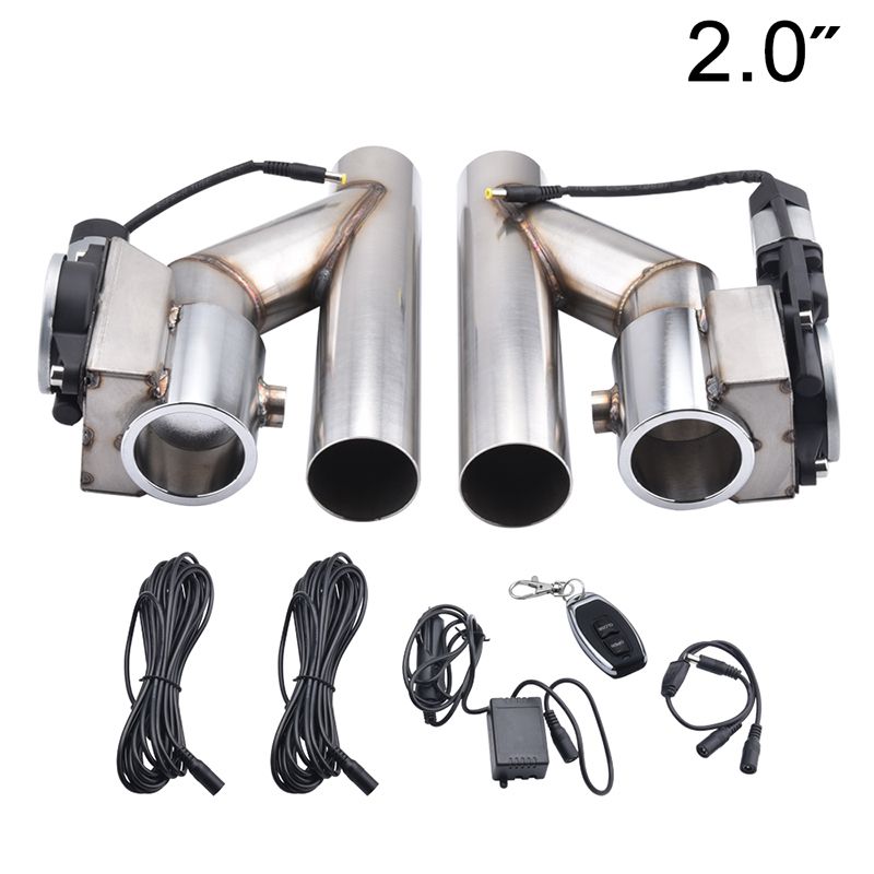 ODM An Fittings 6an Suppliers –  2.0 Inch Dual Electric Exhaust E-Cutout Valve Kit Catback Single Y-Pipe with One Remote Control Kit – Yibai