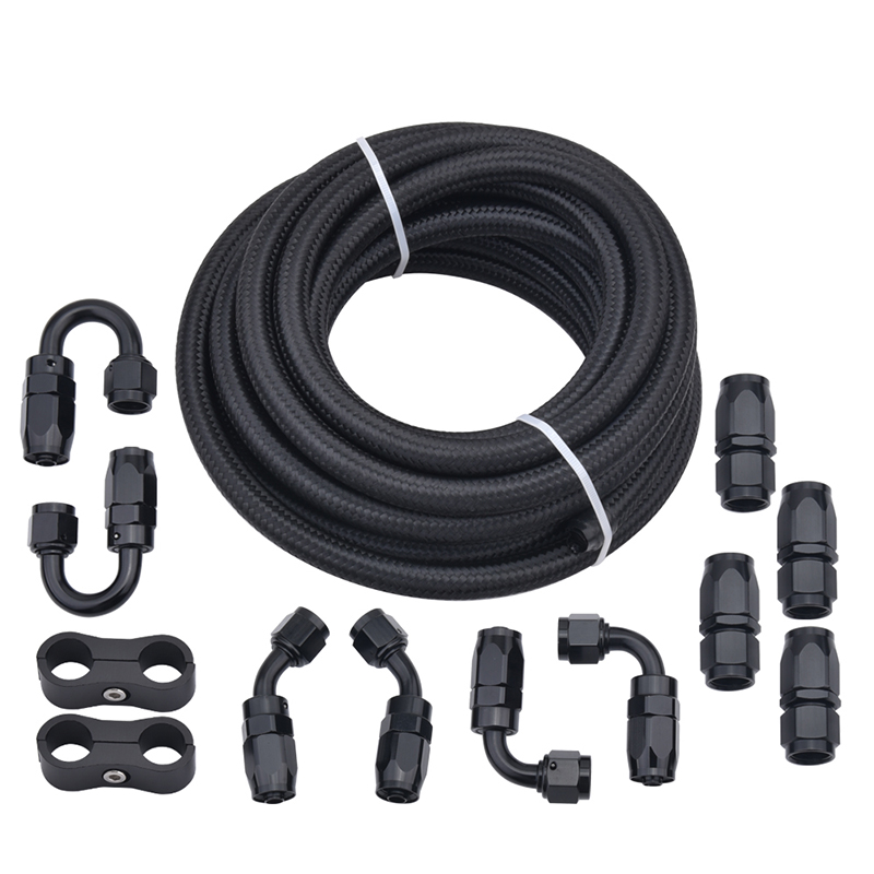 China Wholesale Fuel Line Connector Supplier –  20FT Nylon Braided Fuel Hose CPE 6AN Fuel Line Kit – Yibai
