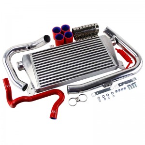 Frontmonterad intercooler+aluminiumrör/rörsats för 96-01 VW Passat Audi A4 B5 1.8T intercooler kit