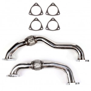 Heavy Duty Polished Up Pipes No EGR For 2008-2010 Ford 6.4L powerstroke Diesel