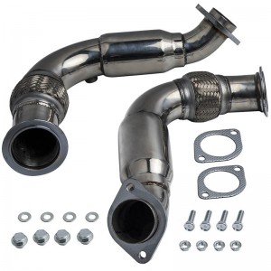 Stainless Steel Exhaust Downpipe For 08-14 BMW X6/X5/5-/7-SERIES N63B44 4.4 V8