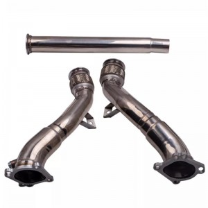 Turbo Downpipe Fit For Audi S4 RS4 A6 Quattro 2.7L B5/ C5 1997-2005 3"(76mm) Tapering to 2.5"(64mm)